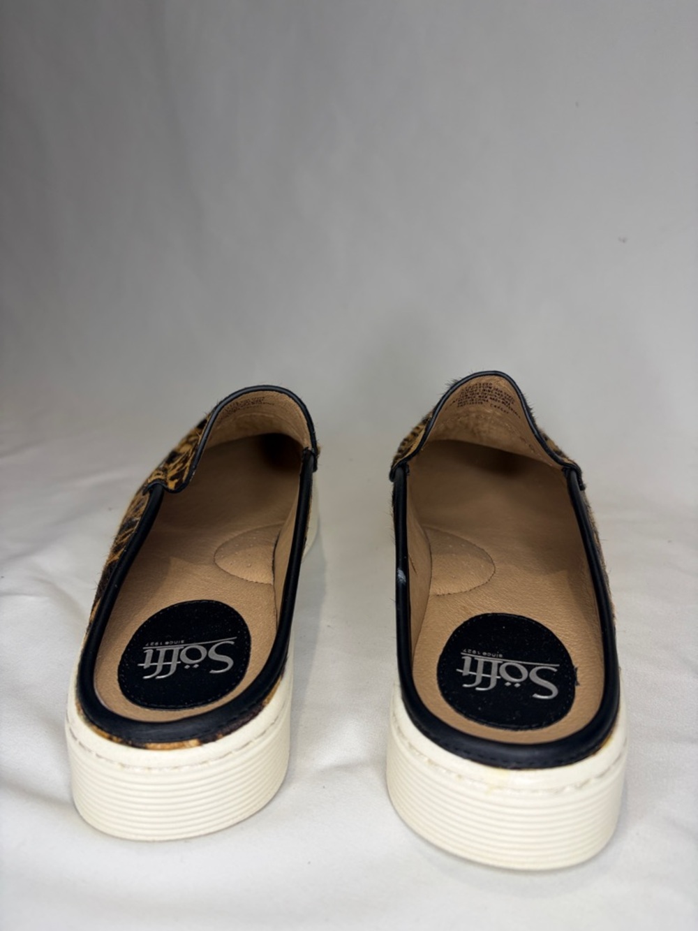 Sofft Leopard Print Cow Hair Leather Slip-On Mules Women’s 8.5 - Picture 4 of 8